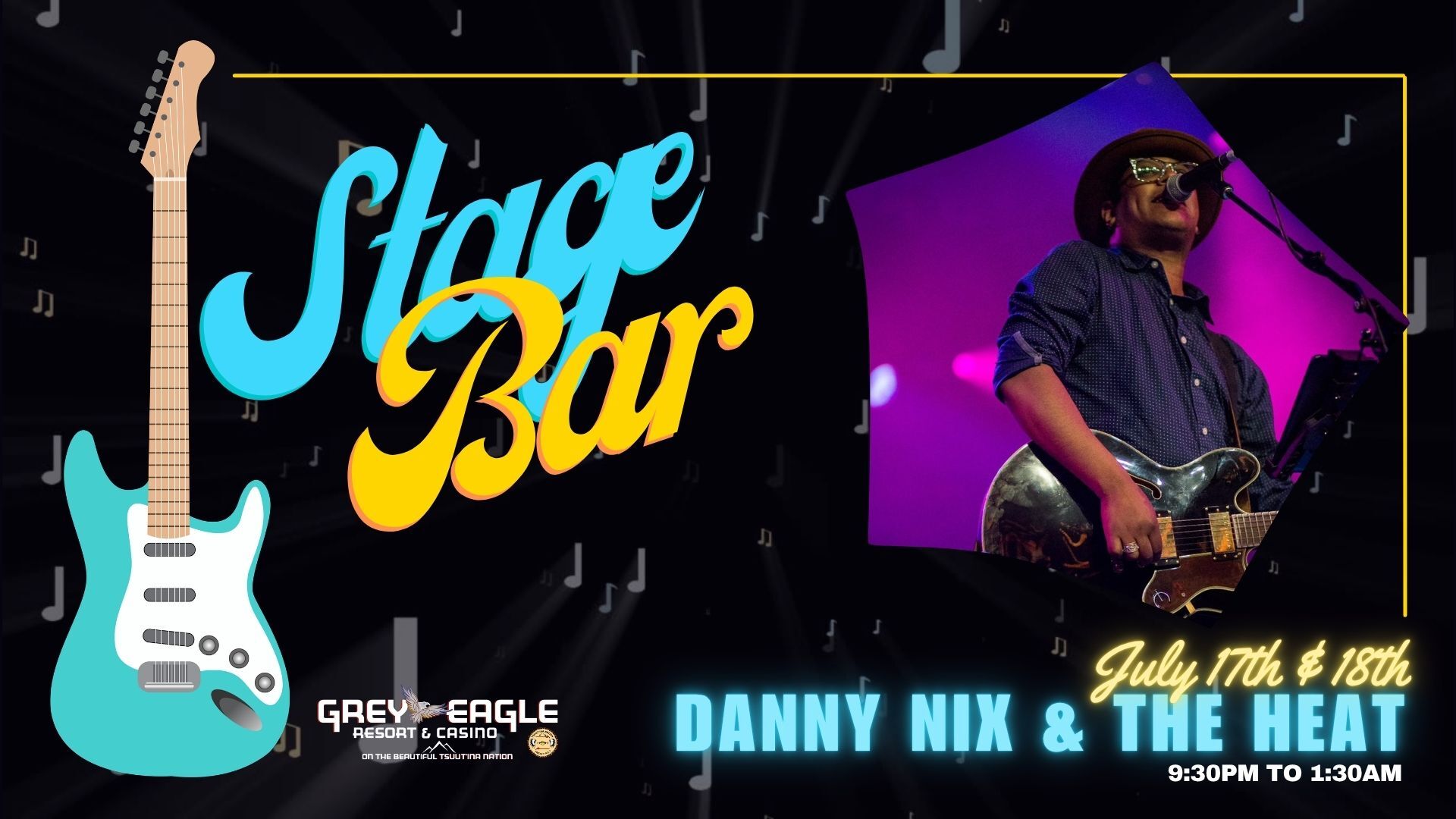 Danny Nix & The Heat July 18 Grey Eagle Stage Bar event artwork