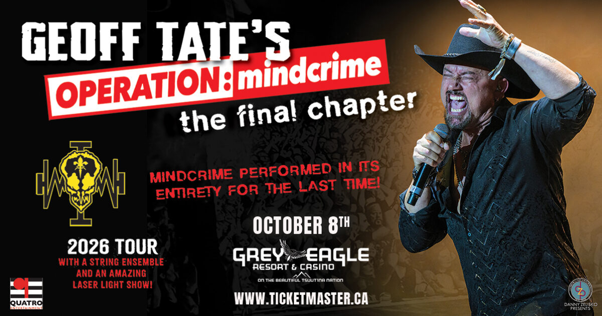 Geoff Tate Operation Mindcrime Grey Eagle Event Centre artwork